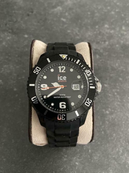 ICE watch zwart lunette 42mm, Handtassen en Accessoires, Horloges | Dames, Zo goed als nieuw, Polshorloge, Ophalen