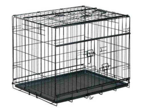Caisse pour chien avec portes coulissantes Noir XL, Animaux & Accessoires, Maisons pour chiens, Neuf, 65 à 100 cm, 75 à 110 cm