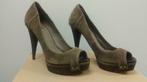 227 * ZARA - nieuwe LEREN peep-toe pumps (maat 40), Kleding | Dames, Nieuw, Zara, Bruin, Pumps