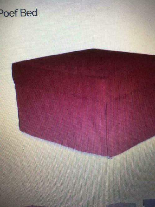 OvertrekHOES poefbed rood/ HOUSSE  rouge  lit pouf cube, Maison & Meubles, Chambre à coucher | Canapés-lits, Utilisé, Rouge, Enlèvement ou Envoi