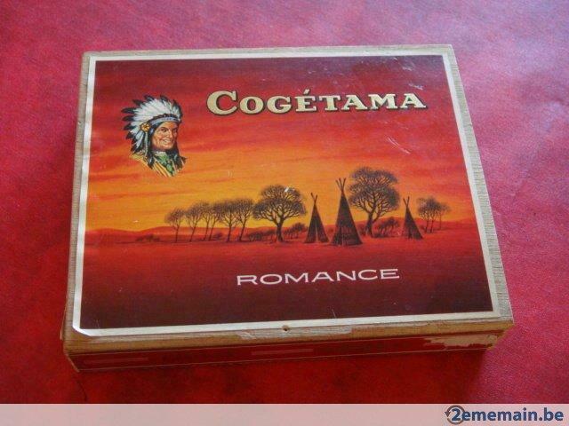 Boîte cigarillos vide. Marque "COGETAMA Vintage"., Collections, Marques & Objets publicitaires, Utilisé, Enlèvement ou Envoi