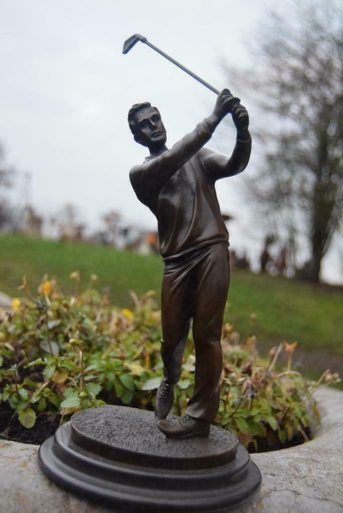 Brons gesigneerd Milo (de golfer), Antiek en Kunst, Antiek | Brons en Koper, Brons, Ophalen of Verzenden