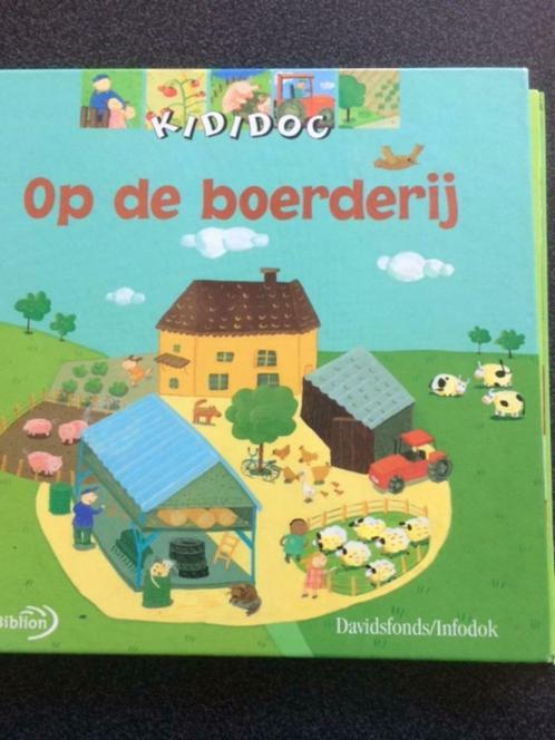 livre à la ferme - kididoc - très bon état, Livres, Livres pour enfants | 0 an et plus, Comme neuf, 3 à 4 ans, Livre à déplier, à toucher ou à découvrir