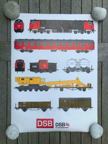 Poster Deense Spoorwegen poster - rollend materieel beschikbaar voor biedingen
