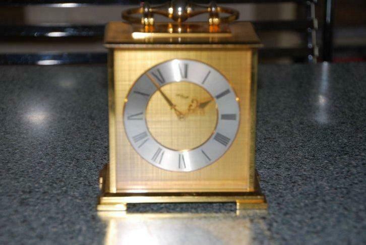 Vintage Zwitserse ImHof wekker 15 jawels, Huis en Inrichting, Woonaccessoires | Klokken, Gebruikt, Ophalen