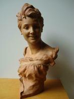 G. VAN DER STRAETEN c1915 beeld Gaité terracotta art nouveau, Ophalen