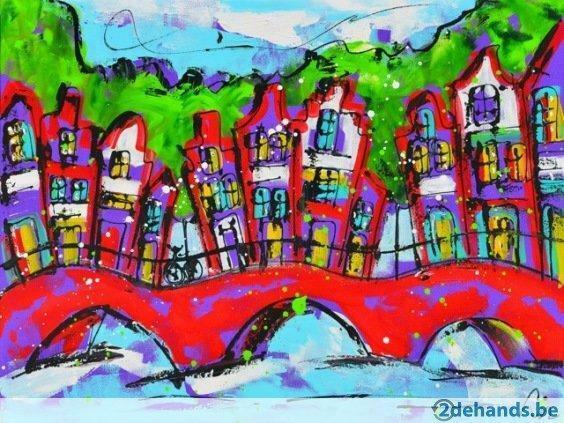 Liz, 'Schots en scheef', Antiek en Kunst, Kunst | Schilderijen | Modern