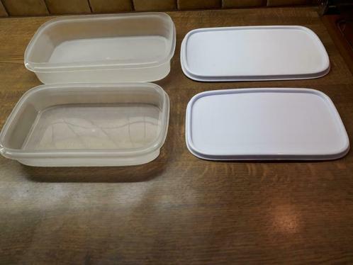 2 plastiek dozen met deksel 1 x 25.5 x 15.5 en 1 x 22 x 13, Maison & Meubles, Cuisine | Vaisselle, Neuf, Enlèvement ou Envoi