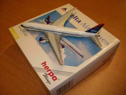 Herpa - Boeing 777-200, Verzamelen, Luchtvaart en Vliegtuigspotten, Zo goed als nieuw, Schaalmodel, Ophalen of Verzenden