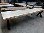 BOOMSTAM TAFEL - BOOMSTAM TAFELS - TAFELBLADEN, Salontafel,, Ophalen, Eikenhout, 100 tot 150 cm, Vijf personen of meer