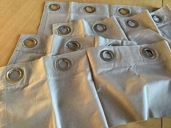 Deux pièces haut de tentures avec anneaux, Huis en Inrichting, Stoffering | Gordijnen en Lamellen, Zo goed als nieuw, Beige