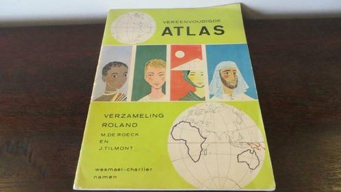 VEREENVOUDIGE ATLAS VERZAMELING ROLAND uit 1953, Livres, Atlas & Cartes géographiques, Comme neuf, Autres atlas, Monde, 1800 à 2000