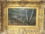 XIXE Adolphe MONTICELLI FR. olie/hout BARBIZON pleinairisme, Antiek en Kunst, Ophalen