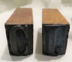 Oude Stempels C en J, Ophalen of Verzenden, Gebruikt, Houten stempel