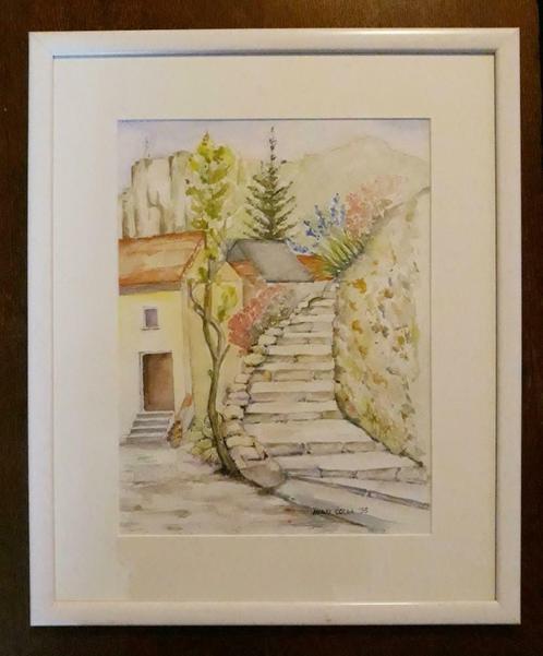 Aquarel Henri Colla, Antiek en Kunst, Kunst | Litho's en Zeefdrukken, Ophalen of Verzenden