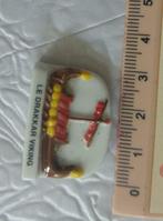 Vintage Mini pocket porcelaine Drakkar Viking Puydu Fou 2000, Antiquités & Art, Enlèvement ou Envoi