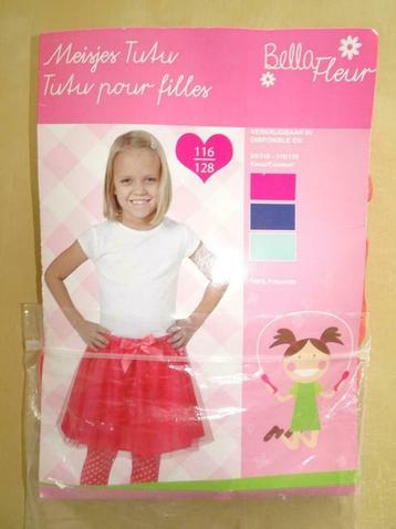 Donkerroze tutu rokje, maat 116/128, Enlèvement ou Envoi, Neuf, Fille, Robe ou Jupe