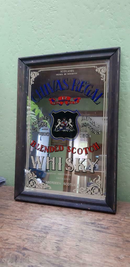 Ancien miroir publicitaire Chivas Regal whisky, Collections, Marques & Objets publicitaires, Utilisé, Panneau publicitaire, Envoi