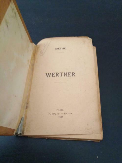 Werther, Goethe, Livres, Littérature, Utilisé, Enlèvement ou Envoi