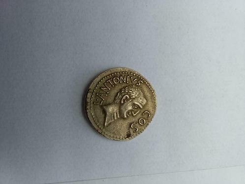 Romeinse munt Marcus Antonius, Postzegels en Munten, Munten | Europa | Niet-Euromunten, Losse munt, Overige landen, Zilver, Ophalen of Verzenden