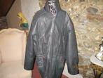 veste pour homme en cuir (teinte grise) 40€, Brun, Enlèvement ou Envoi, Neuf