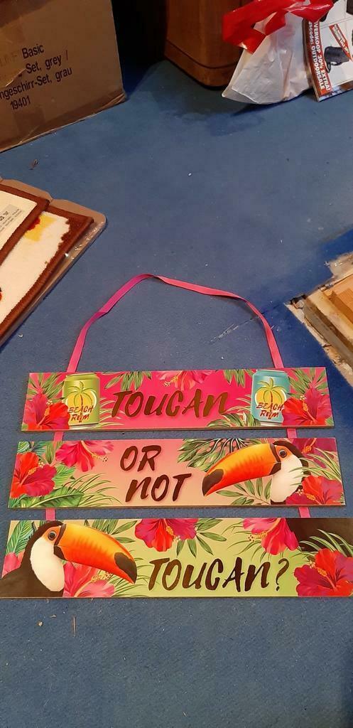 Houten bord Toucan (nieuw), Huis en Inrichting, Woonaccessoires | Wanddecoraties, Nieuw, Verzenden