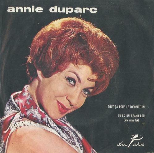 Annie Duparc – Tout ça pour le locomotion / Tu es un grand f, CD & DVD, Vinyles Singles, Single, En néerlandais, 7 pouces, Enlèvement ou Envoi
