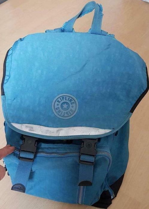 Kipling rugzak en pennenzak, Handtassen en Accessoires, Tassen | Schooltassen, Gebruikt, Rugtas, Blauw, Leer, Ophalen