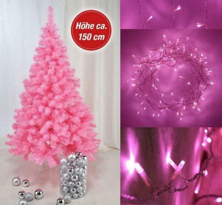 Rose Kerstboom / Rose Kunst-Kerstboom 150cm. 420 Takken!!!, Diversen, Kerst, Nieuw, Ophalen of Verzenden