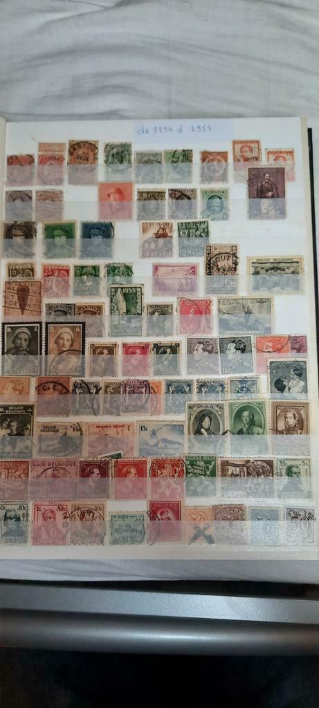 Lot de 870 timbres postal belges dans un album, Timbres & Monnaies, Timbres | Albums complets & Collections, Enlèvement ou Envoi