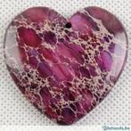 Sea Sediment Jasper Heart Pendant 45 x 44 x 6 mm  18 gram, Neuf