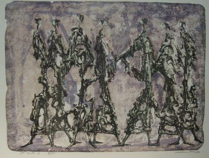"75 Litho B" - Remy Cornelissen, Antiek en Kunst, Kunst | Litho's en Zeefdrukken, Ophalen