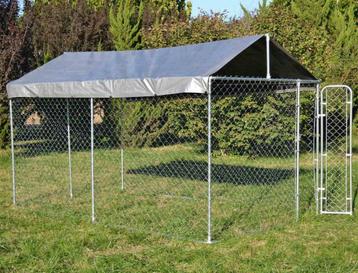 Chenil 9,20m² + toiture chenil galvanisé enclos chien chenil, Envoi, Neuf