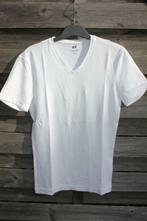 T-shirt H&M slim fit col V blanc (XS), Kleding | Heren, T-shirts, Gedragen, Ophalen of Verzenden, Wit, H&M