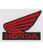 Patch Honda logo zwart/rood - 85 x 69 mm