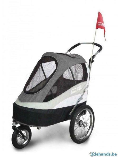 Hondenfietskar Innopet Sporty Dog Trailer Donkergrijs-Lichtg, Dieren en Toebehoren, Honden-accessoires, Nieuw, Ophalen