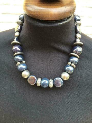 Titto blauw halssnoer, Ophalen of Verzenden, Nieuw, Blauw