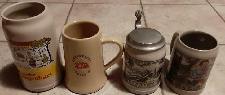 lot van 3 bierpotten, Verzamelen, Biermerken, Zo goed als nieuw, Overige typen, Ophalen of Verzenden