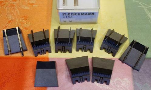 Fleischmann Profi HO 6155 6 eindkappen + 3 afstandhouders vo, Hobby en Vrije tijd, Modeltreinen | H0, Zo goed als nieuw, Rails