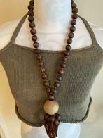 Collier ethnique - africain perles en bois et, Bijoux, Sacs & Beauté