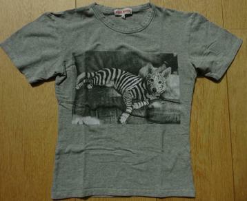 Grijze zebra t-shirt - Anne Kurris - mt 140, Kinderen en Baby's, Ophalen of Verzenden, Gebruikt, Jongen of Meisje, Shirt of Longsleeve
