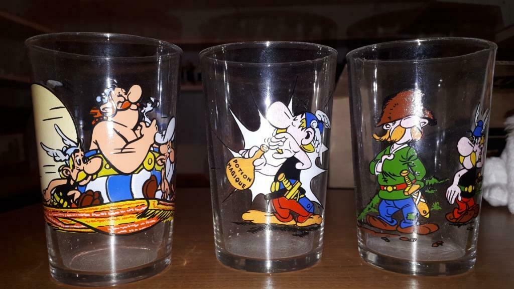 3 Verres Astérix, Collections, Verres & Petits Verres, Neuf, Verre à eau, Enlèvement