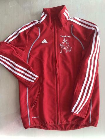 Trainingsjas van Adidas 12 jaar, Rouge, Taille enfant de 122 à 140, Enlèvement ou Envoi, Comme neuf