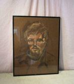 Mooie Tekening 'Man met Bril' - Odette Hellebuyck, Ophalen of Verzenden