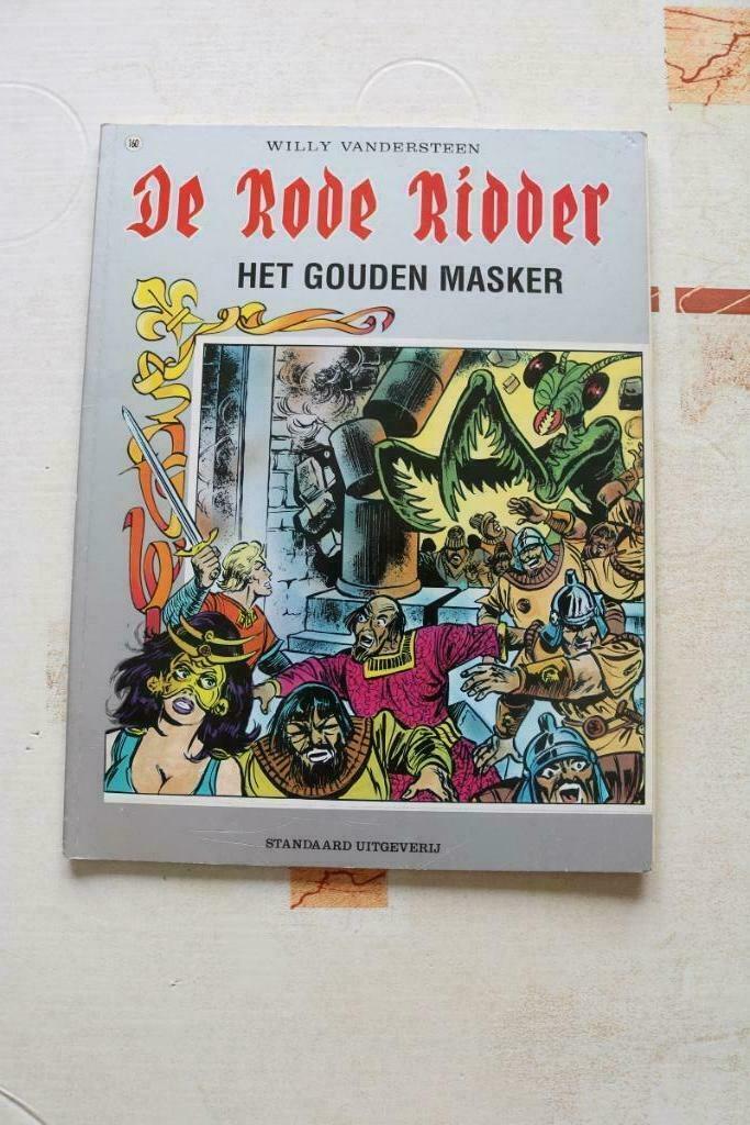 De Rode Ridder Nr 160 : Het gouden masker 1-ste druk 1996, Gelezen, Willy Vandersteen, Eén stripboek, Ophalen of Verzenden