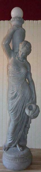 Statue Dame lampe de déco femme avec cruche, Enlèvement, Utilisé