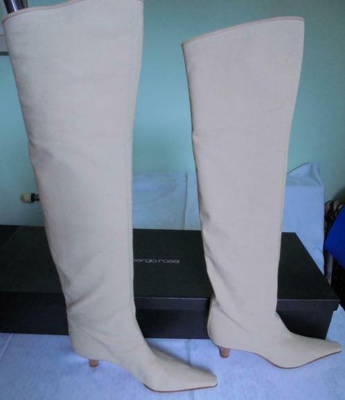 Dameslaarzen SERGIO ROSSI overknee maat 37,5, Vêtements | Femmes, Chaussures, Porté, Bottes hautes, Beige, Enlèvement