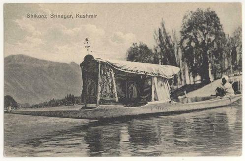Srinagar (Kashmir) : Shikara - bateau barque animation 1929, Verzamelen, Postkaarten | Buitenland, Ongelopen, Buiten Europa, 1920 tot 1940