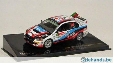 1:43 Ixo Mitsubishi Lancer EVO 9 rallye 2009, Hobby en Vrije tijd, Modelbouw | Auto's en Voertuigen, Nieuw, Auto, Ophalen of Verzenden
