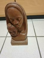 Handgemaakt antiek kunstbeeld vrouw met kind afrikaans zwaar, Antiek en Kunst, Ophalen of Verzenden